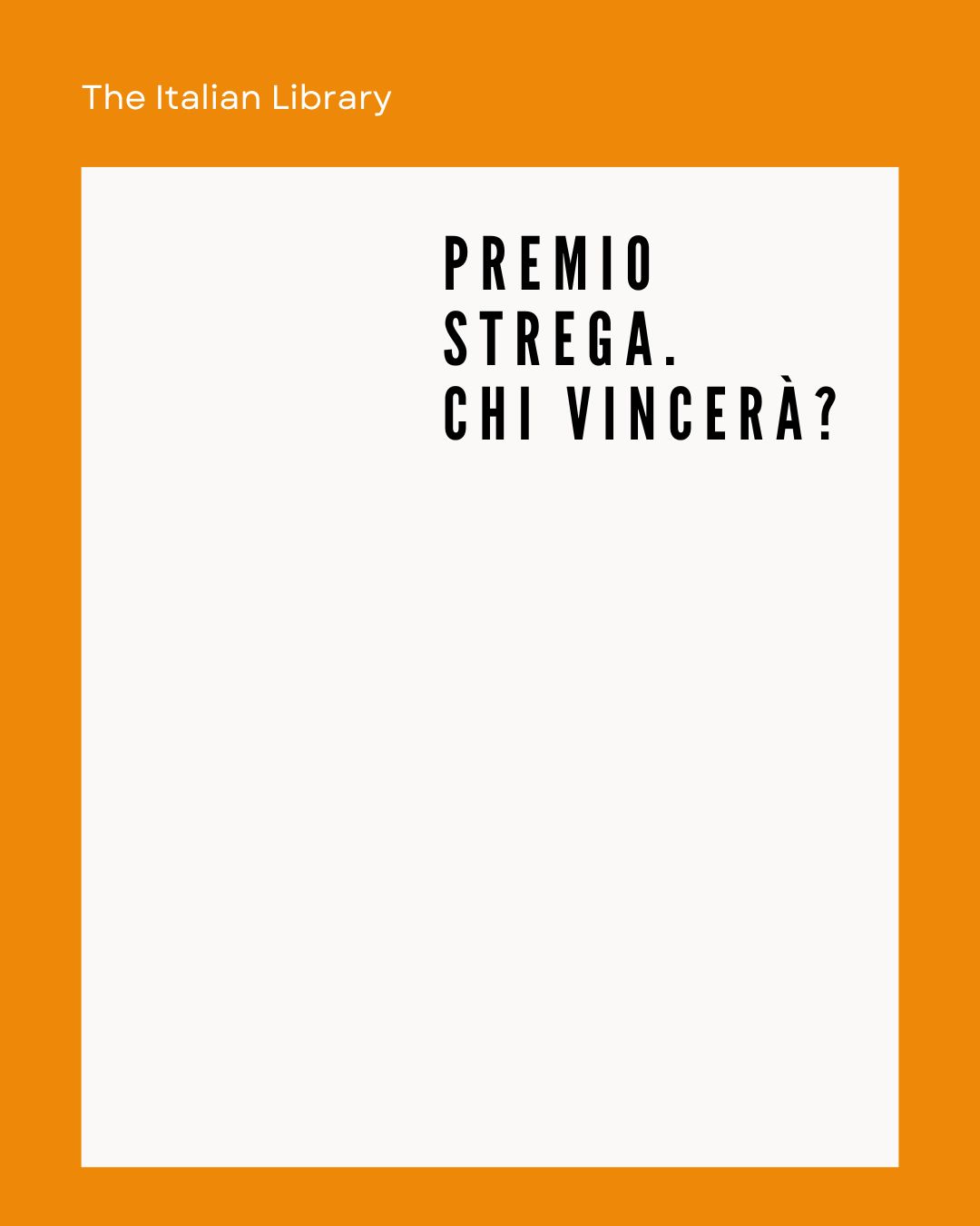 1. TIL – Premio Strega